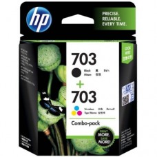 HP 703 Tri-clr/Blk Ink Crtg Combo 2-Pk  - F6V32AA