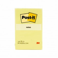 POST IT NOTES 656 YELLOW 2"X3" 100S