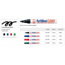 Artline 500A WhiteBoard Marker -Black 2.0mm